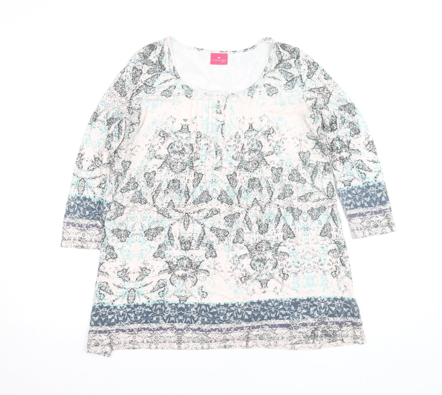 Together Womens Multicoloured XS Tunic Blouse Viscose Jersey