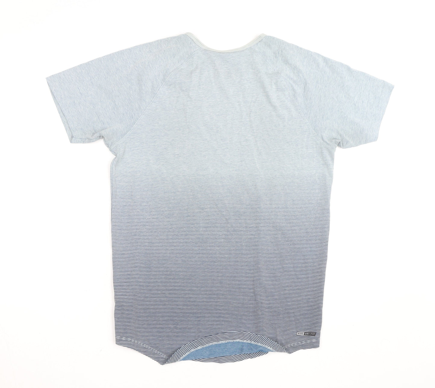 Hurley Men's Grey Striped Crew Neck Short Sleeve T-Shirt Size M