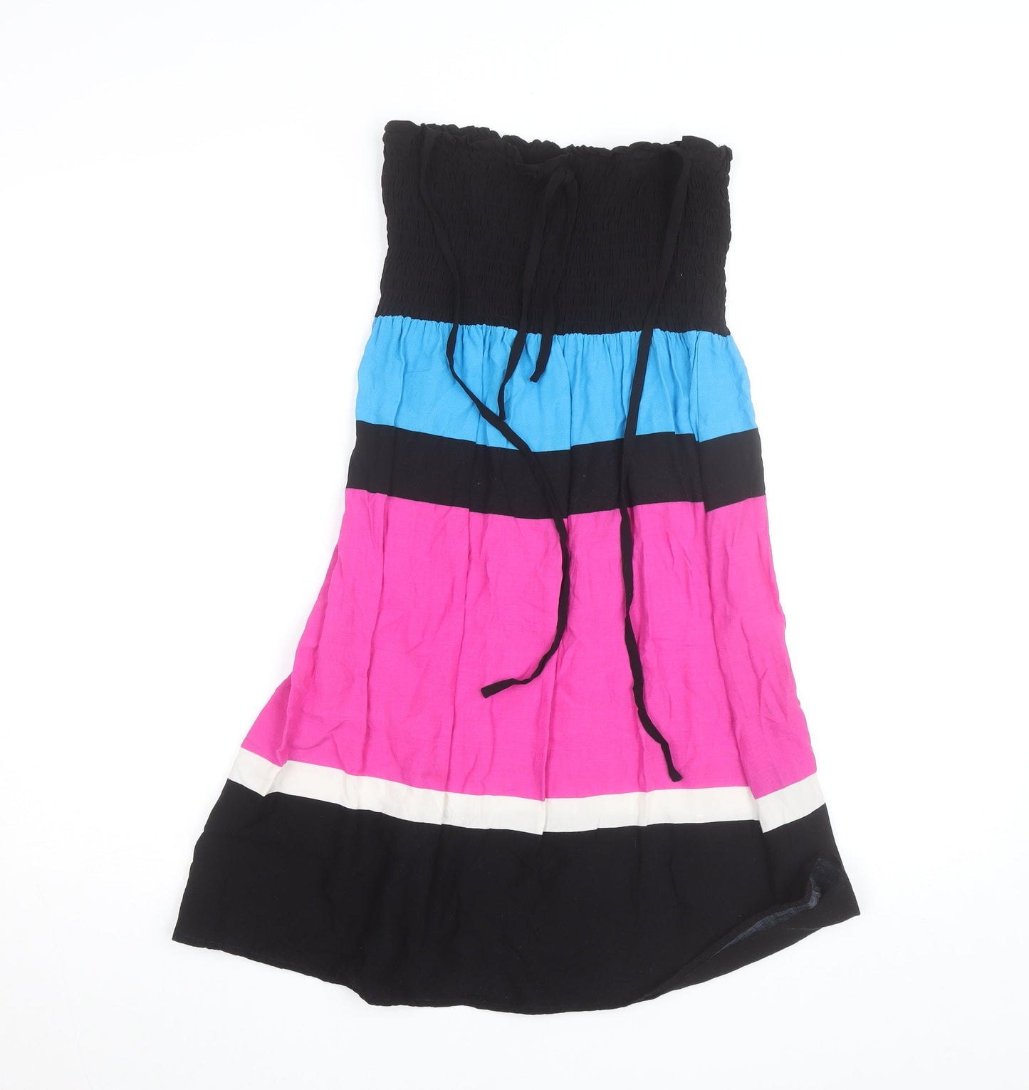 Marks and Spencer Women Multicoloured S Strapless Colourblock Dress