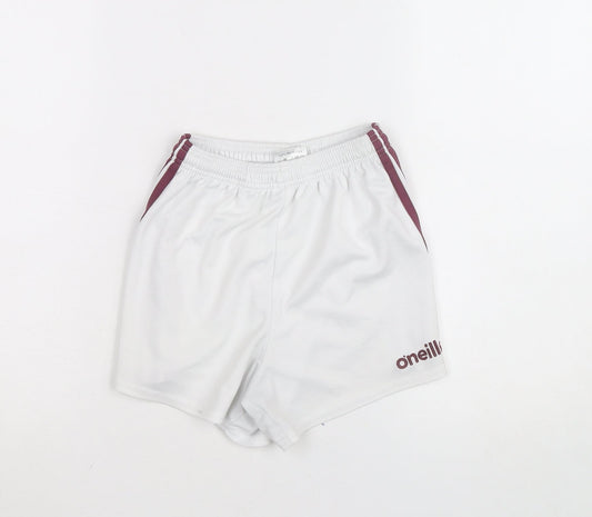 O’Neills Girls White Activewear Shorts Size 26in Polyester Athletic Fit