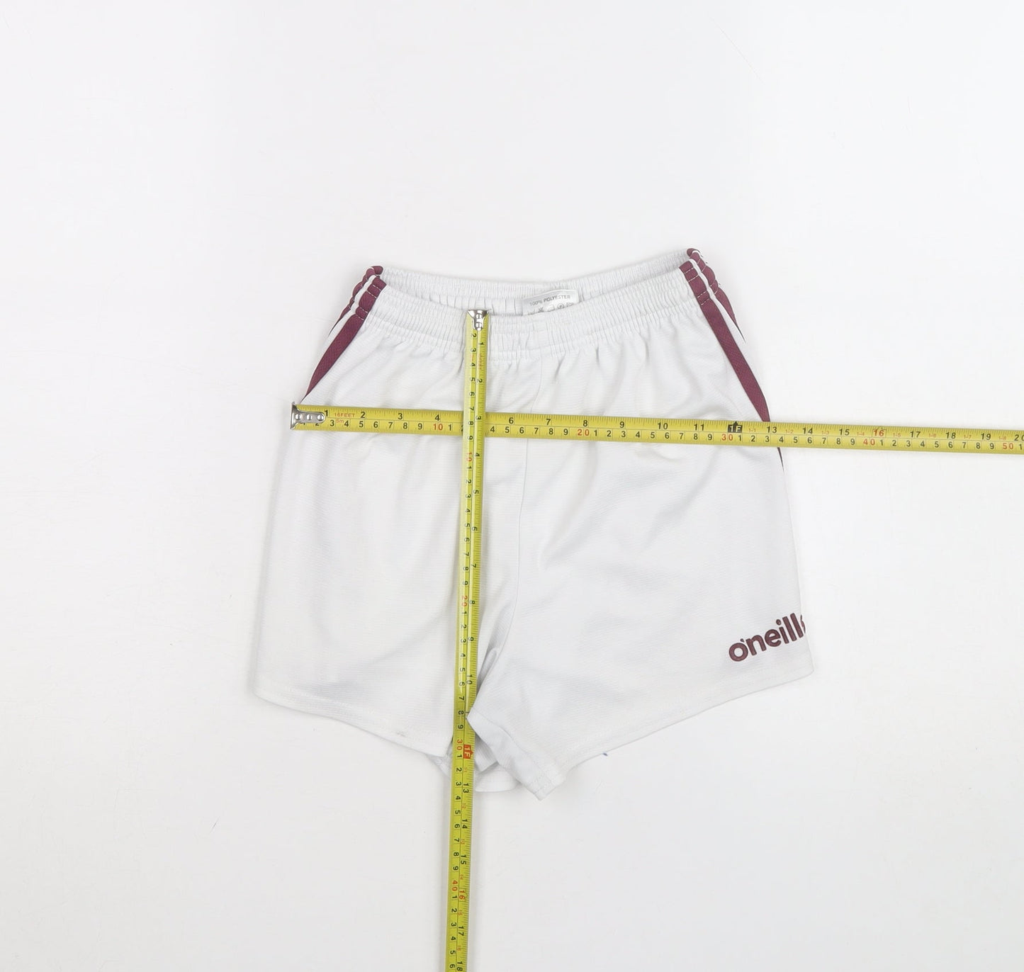 O’Neills Girls White Activewear Shorts Size 26in Polyester Athletic Fit