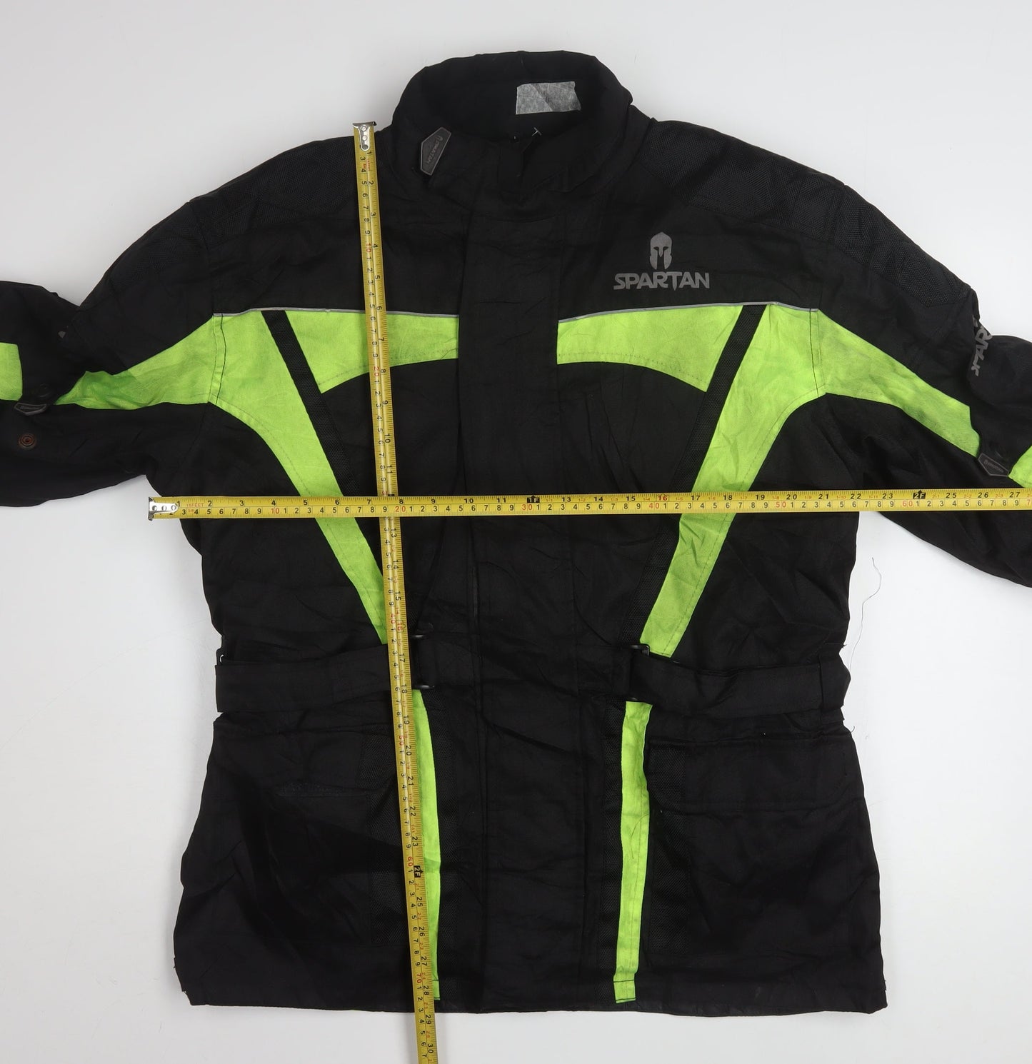 Spartan Men's Black Motorcycle Jacket L Reflective Softshell