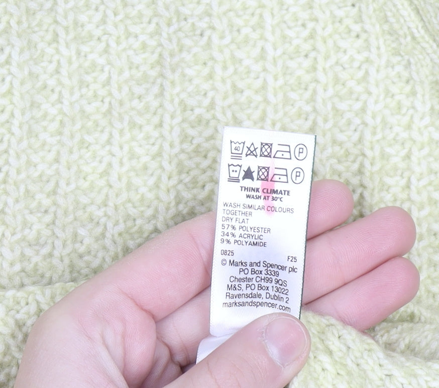 Marks and Spencer Womens Beige Chunky Knit Cardigan M