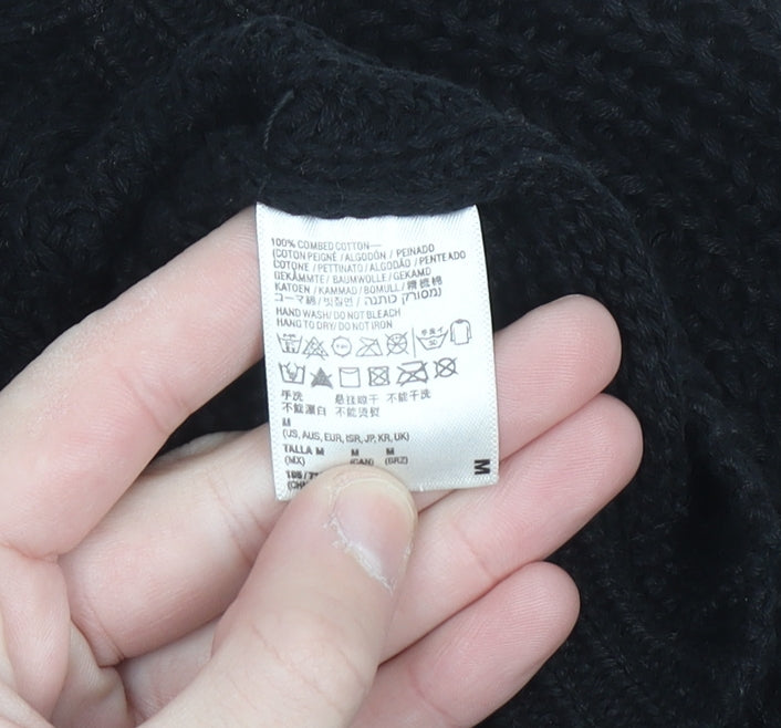 American Apparel Women’s Black Cotton Chunky Knit Jumper Size M
