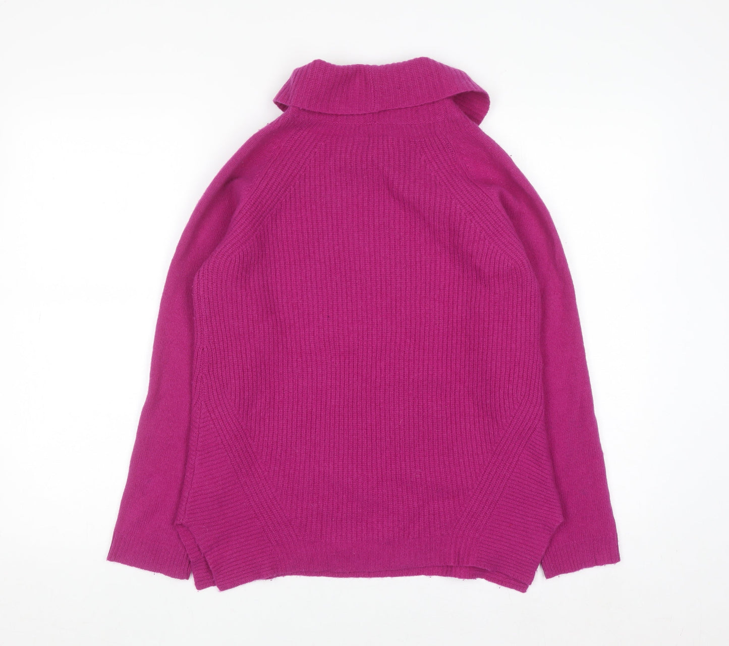 Jigsaw Junior Girls Pink Lambswool Roll Neck Jumper Sweater 12-13 Years