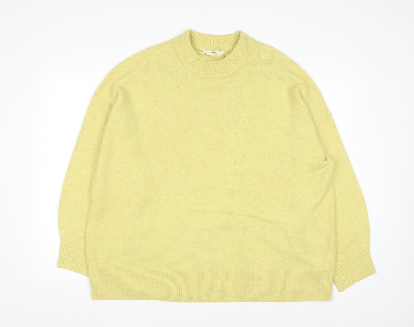 George Women Green XL Relaxed Crew Neck Pullover Jumper