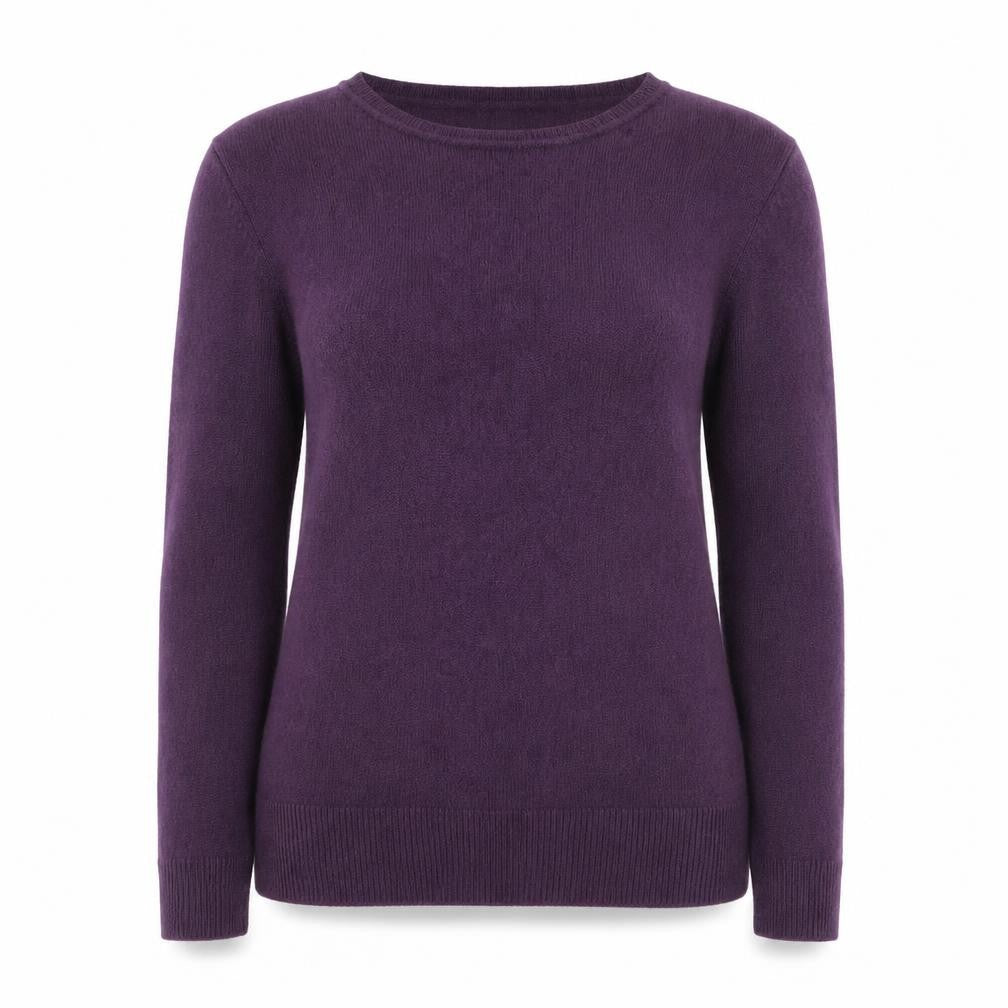 Ethel Austin Women’s Purple Acrylic Long Sleeve Crew Neck Jumper Size 10