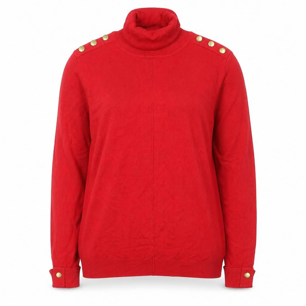 Wallis Women Red Roll Neck Long Sleeve Pullover Jumper Size 16