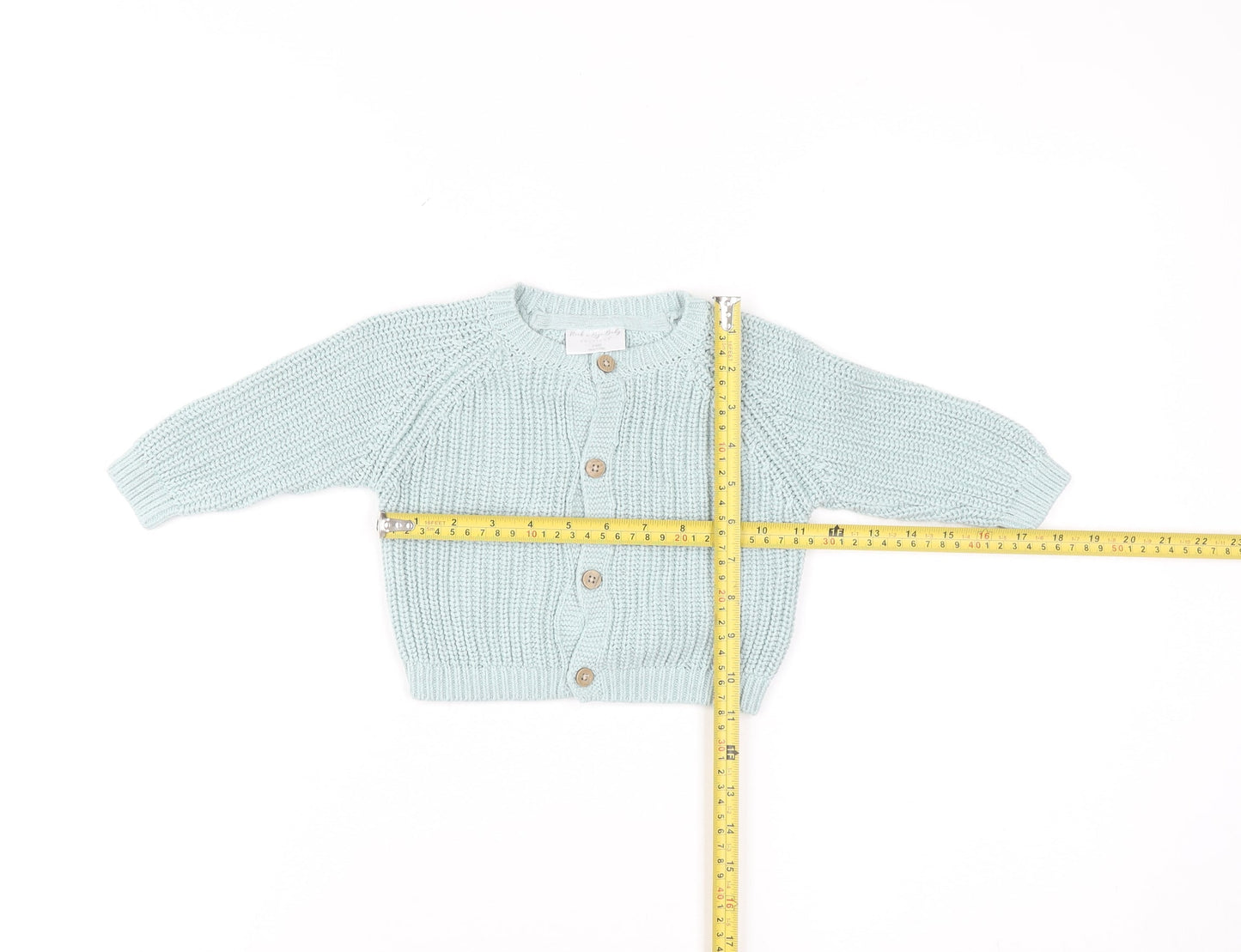 Rock a Bye Baby Boutique Blue Cotton Knit Cardigan 3-6M Unisex Star Design