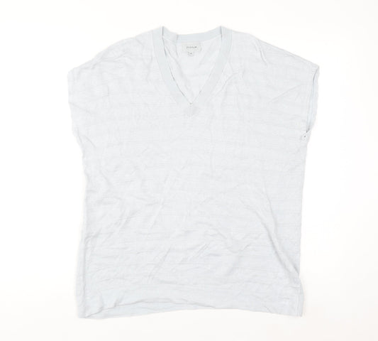 Jigsaw Men’s White Linen V-Neck Sleeveless Jumper M