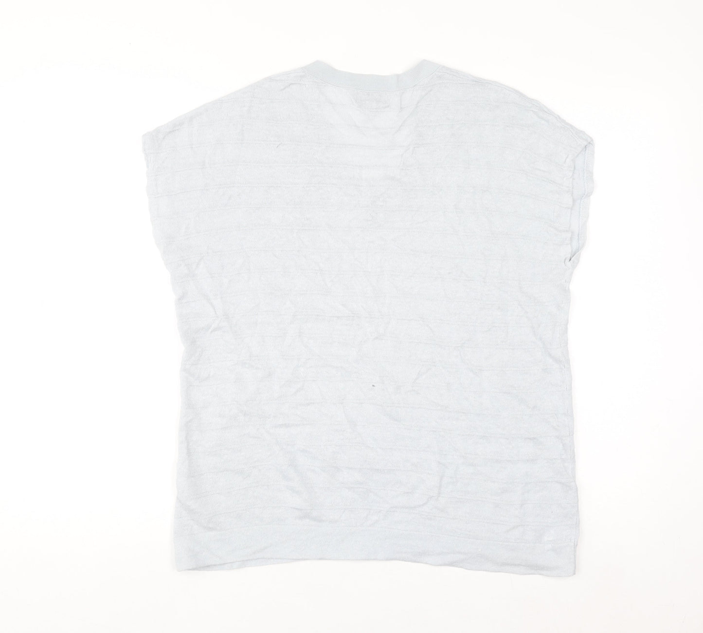 Jigsaw Men’s White Linen V-Neck Sleeveless Jumper M