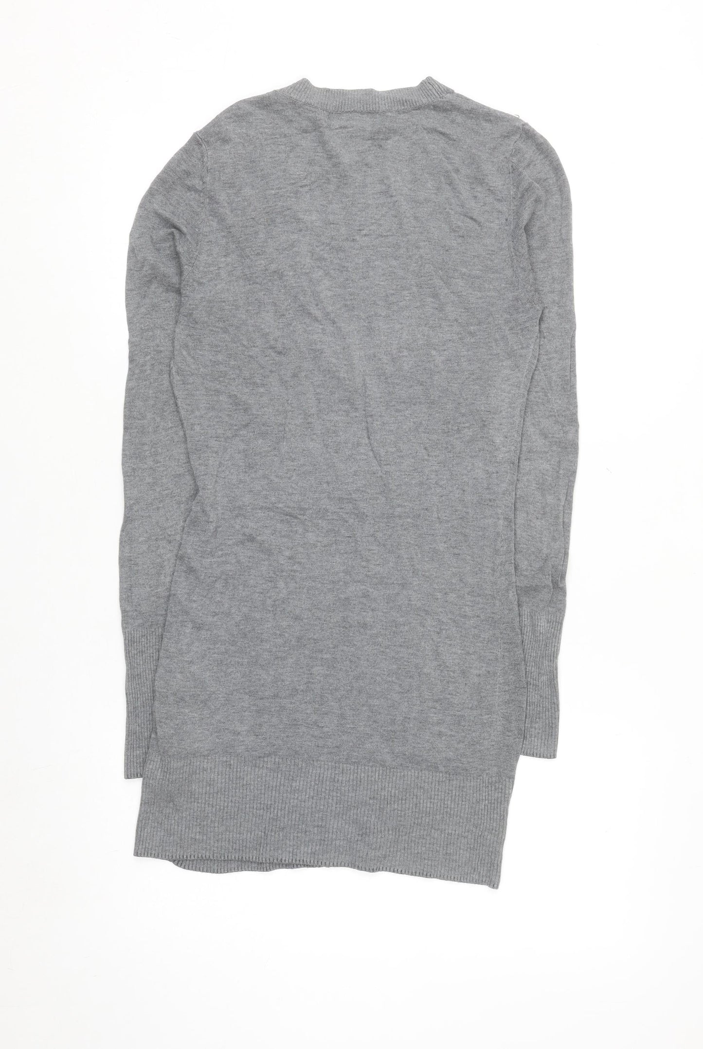 Bu.go Womens Grey Cardigan M Viscose Nylon Blend Long Sleeve