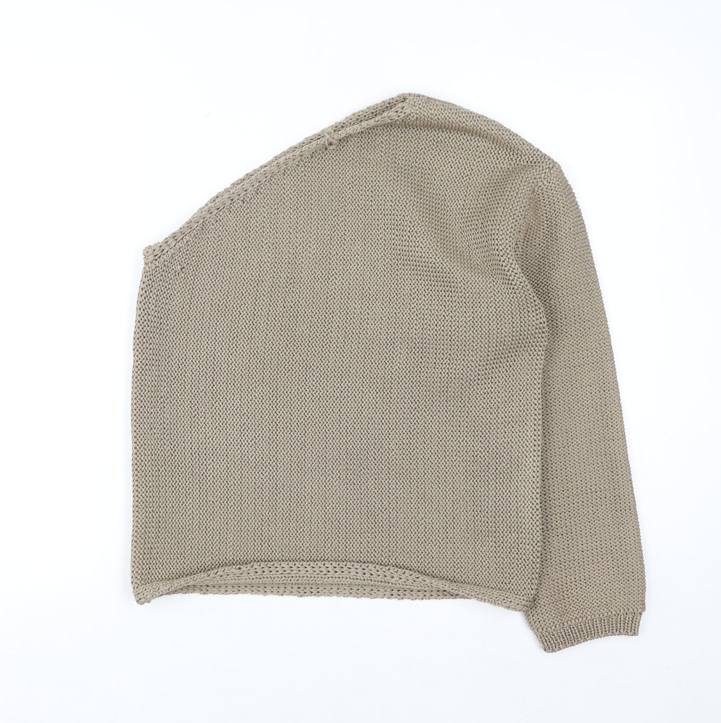 Marks and Spencer Women’s Beige Asymmetrical Knit Jumper M