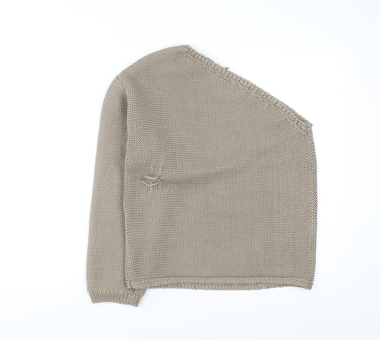 Marks and Spencer Women’s Beige Asymmetrical Knit Jumper M