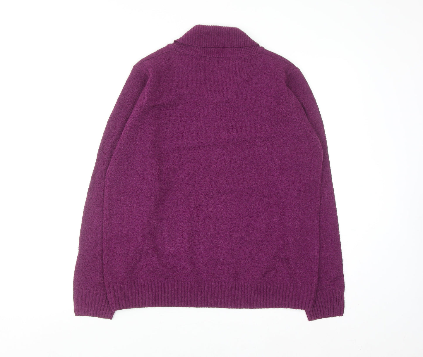 Honor Millburn Women's Purple Acrylic Henley Jumper Size 14-16