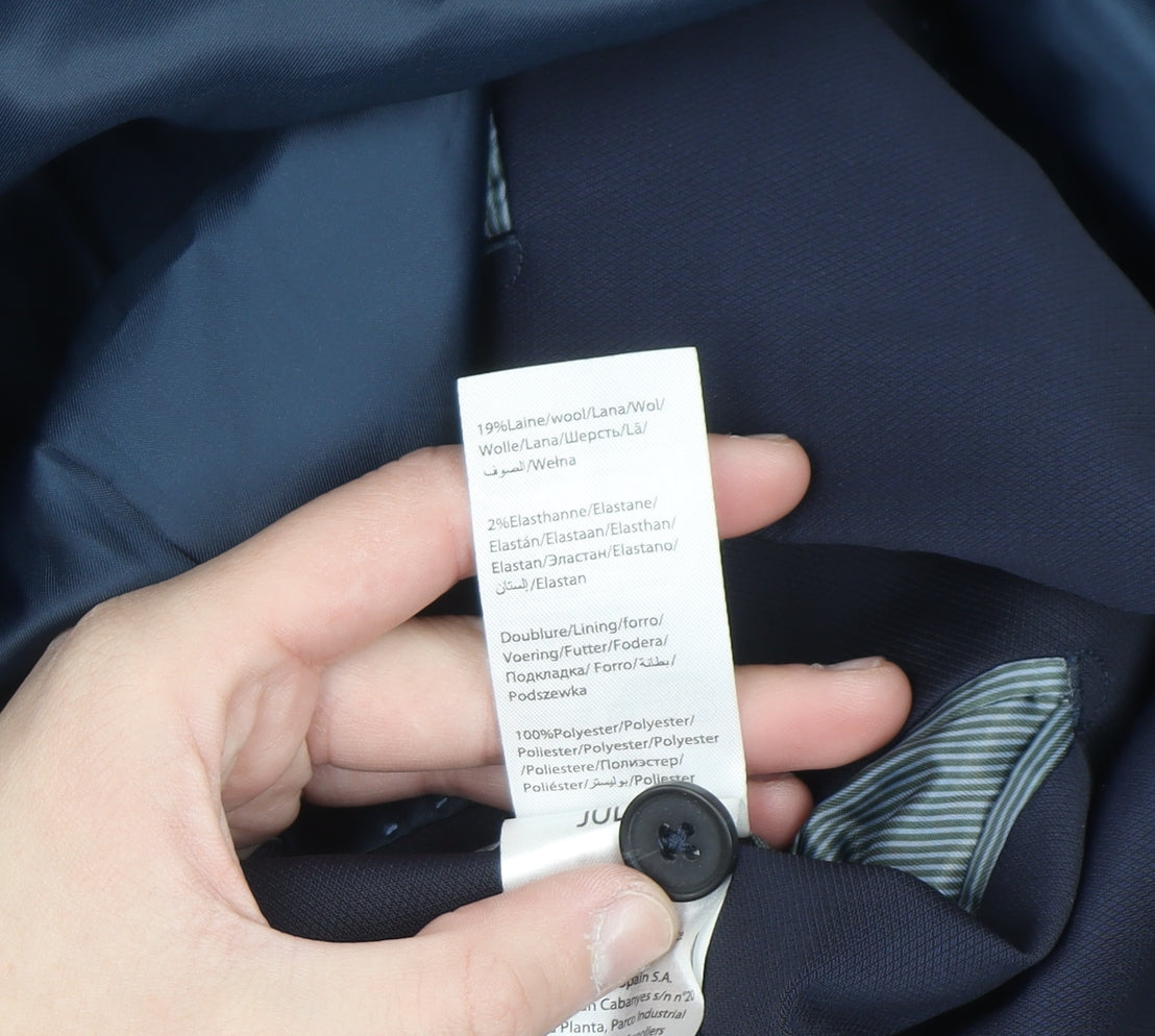 Jules Women's Blue Slim Fit Wool Blend Blazer Size 18