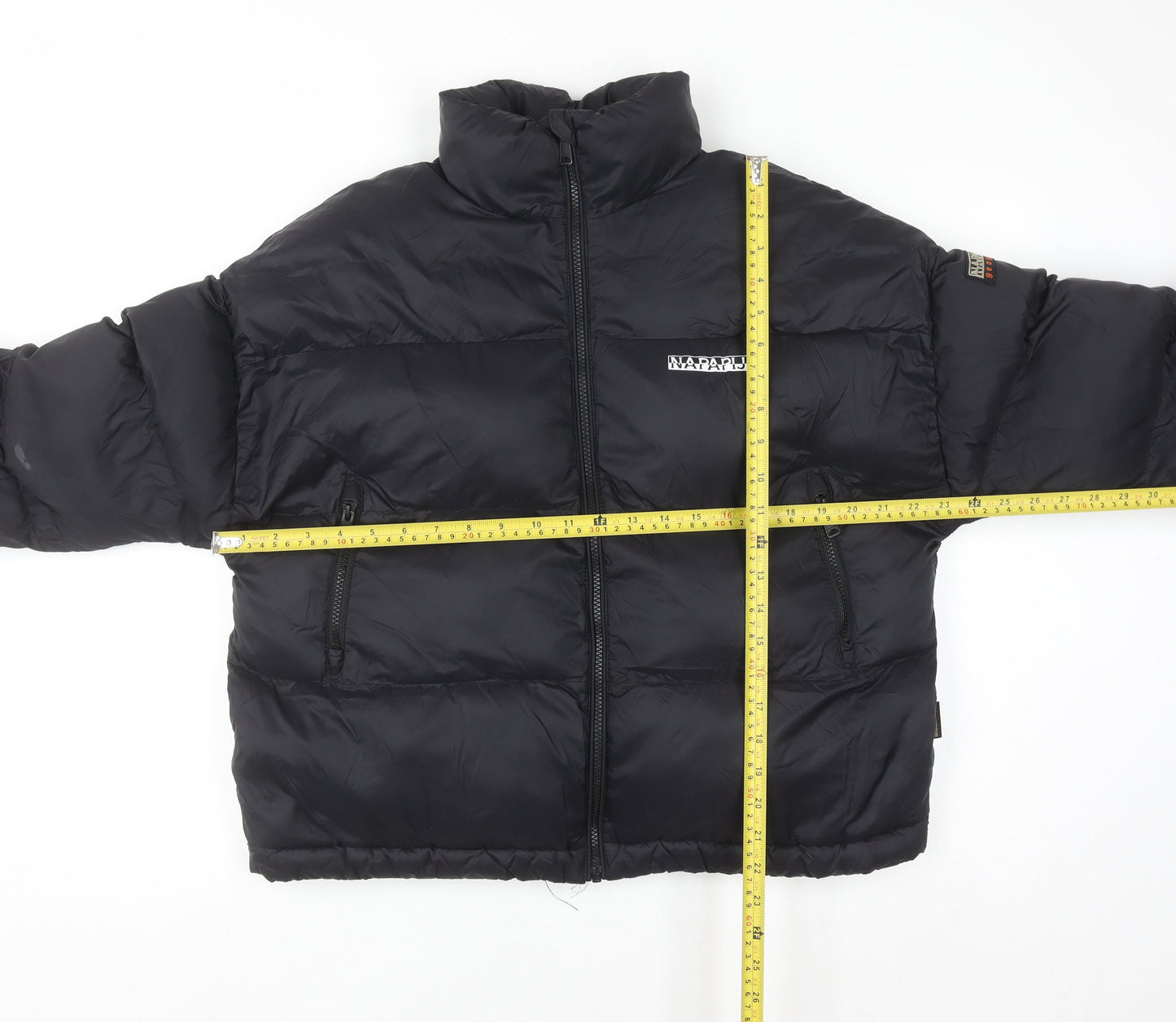 Napapijri Men's Black Small Puffer Jacket Winter Insulated Zip