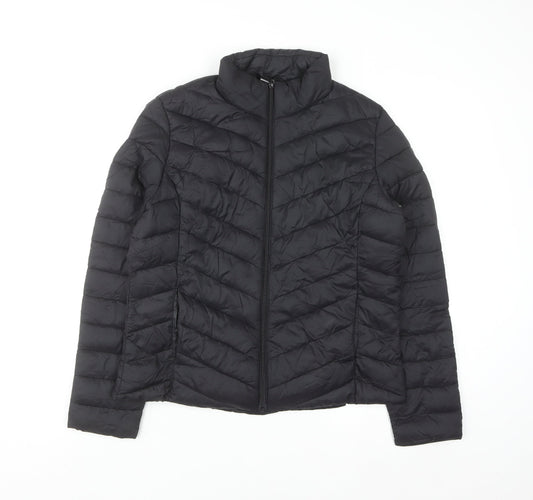 Primark Women Black M Quilted Puffer Jacket Lightweight Nylon