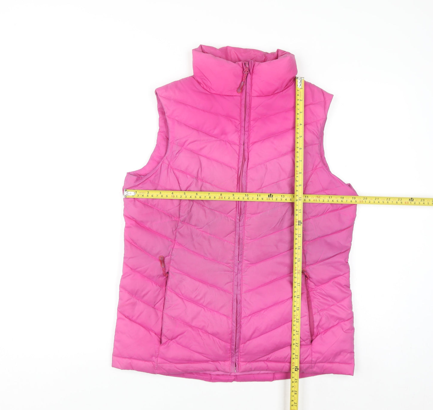 Technicals Women's Pink Down Puffer Gilet Size 10 Lightweight