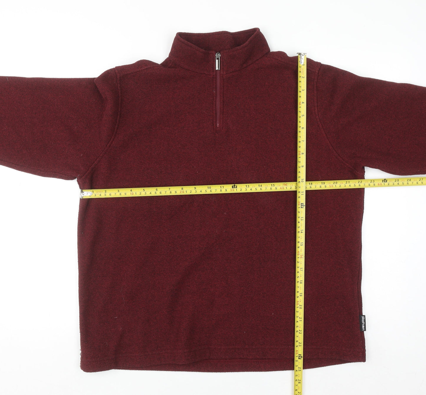 Rohan Women's Burgundy 1/2 Zip Pullover Fleece Sweatshirt L