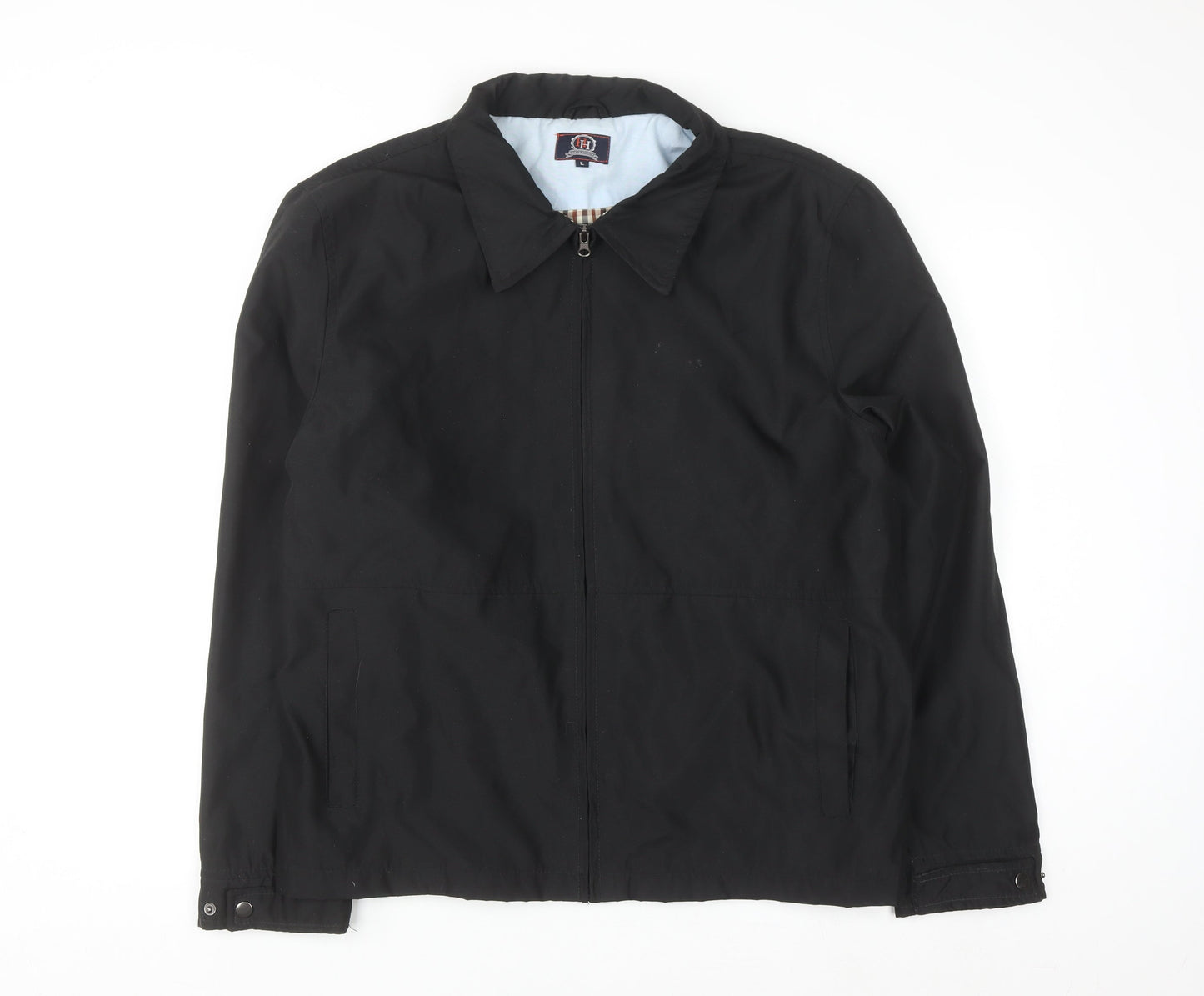 Hutson Harbour Men's Black L Basic Full Zip Jacket Polyester Lined