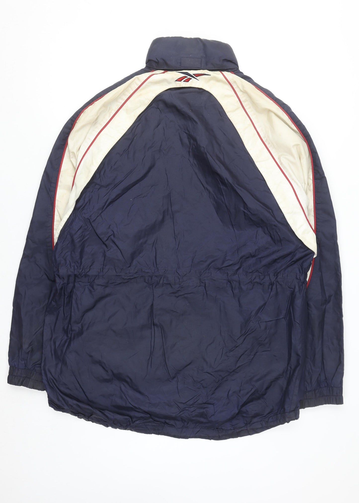 Reebok Men's Blue Windbreaker Sports Jacket Size S 90s Retro Style