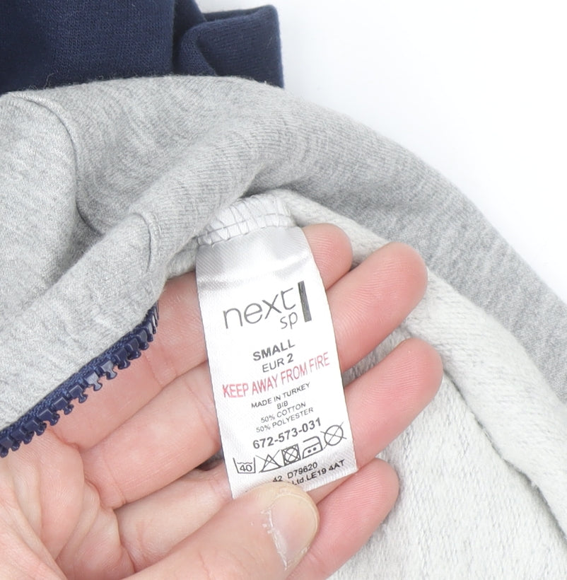 Next Men’s Grey & Navy Fair Isle Hooded Onesie Small Cotton Blend