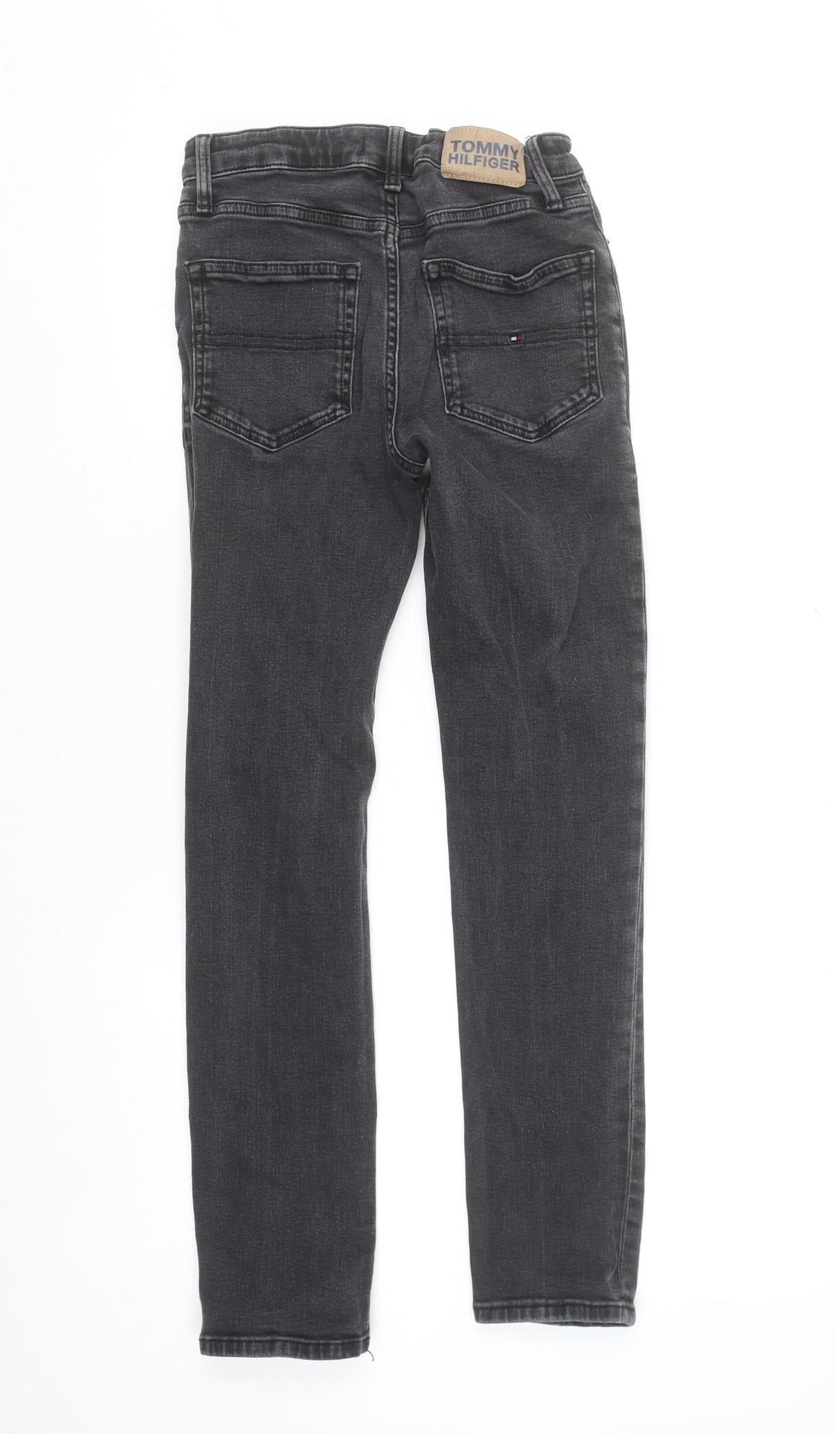 Tommy Hilfiger Boys Black Slim Fit Jeans Size 12 Years Cotton Blend Denim