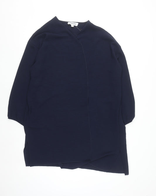 Gerard Women's Blue V-Neck 3/4 Sleeve Open Cardigan Size 16