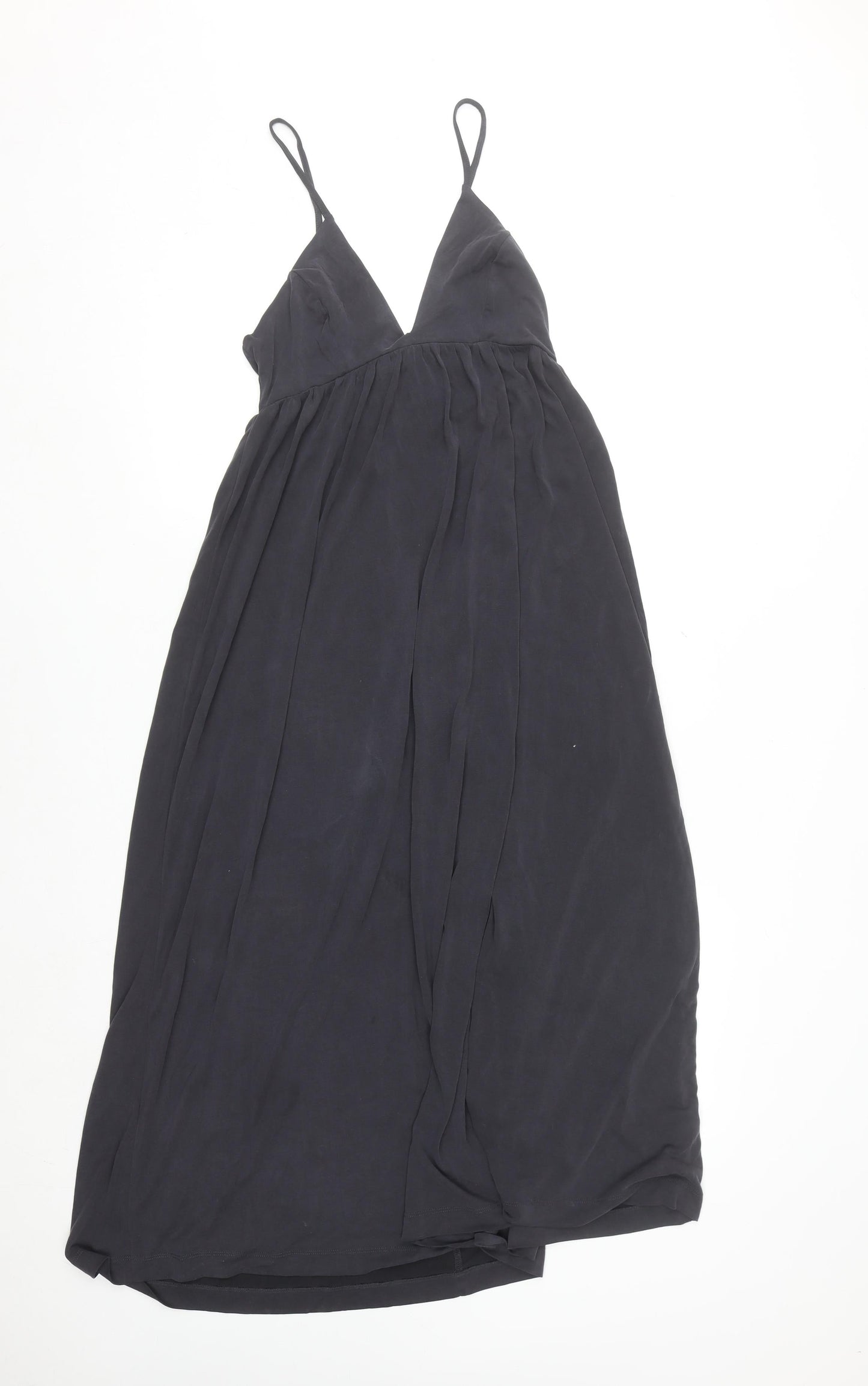 Urban Outfitters Women Black XS V-Neck Long Slip Dress