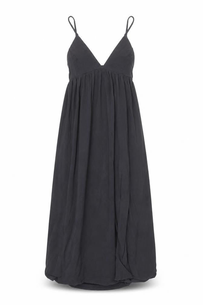 Urban Outfitters Women Black XS V-Neck Long Slip Dress