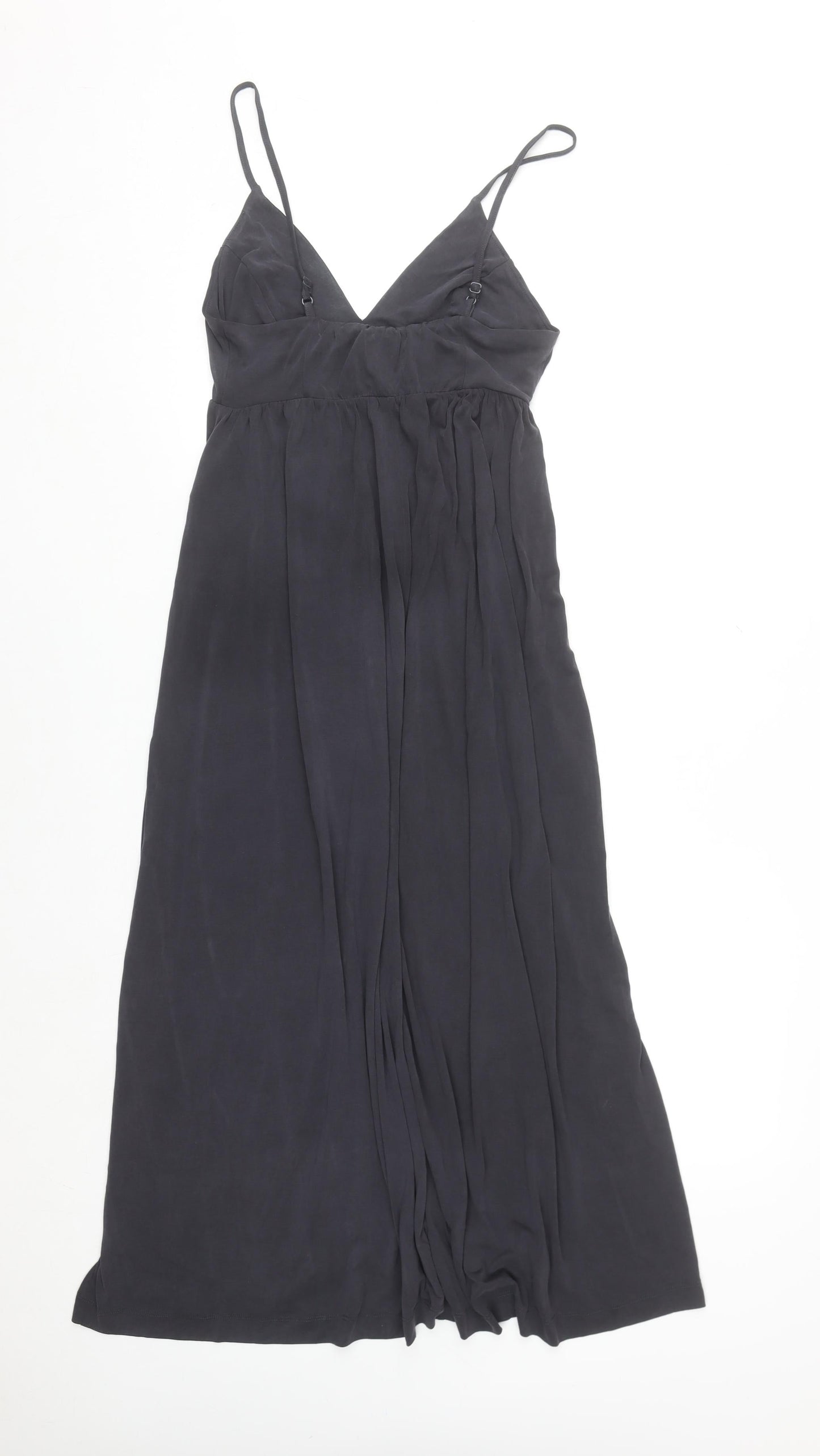 Urban Outfitters Women Black XS V-Neck Long Slip Dress