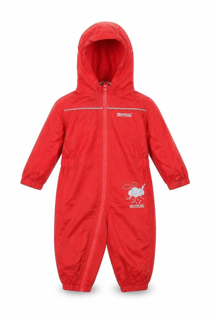 Regatta Great Outdoors Red Unisex Baby 12-18M Waterproof Hooded Snowsuit