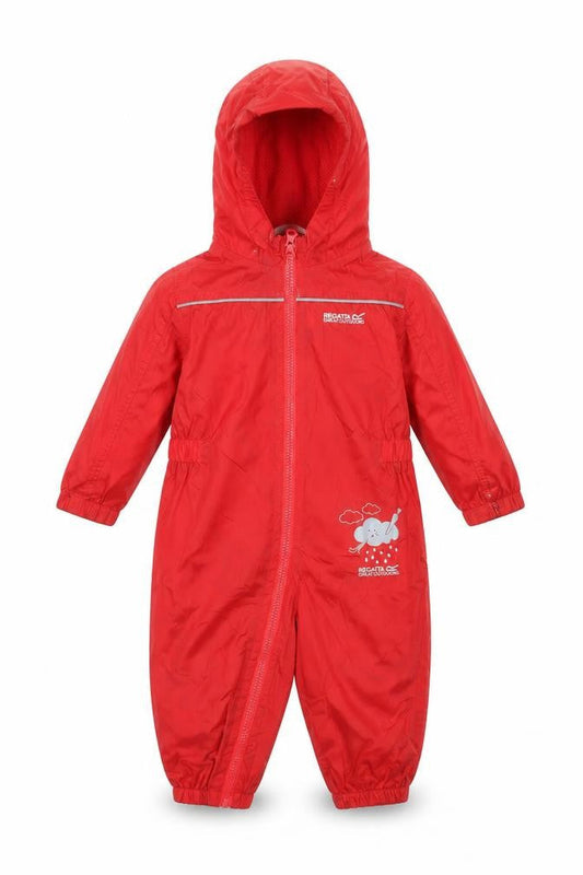 Regatta Great Outdoors Red Unisex Baby 12-18M Waterproof Hooded Snowsuit
