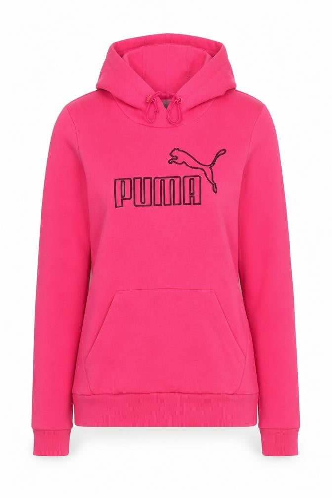 Puma Women's Pink Pullover Hoodie Size 10 with Logo Design