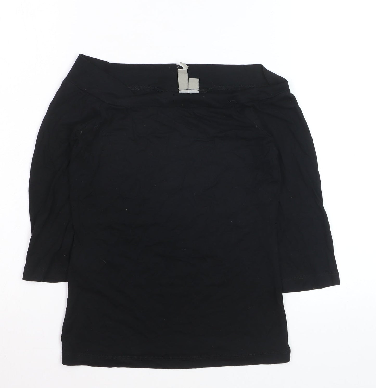 ASOS Women’s Black Boat Neck Jersey Top Size 8 Slim Fit