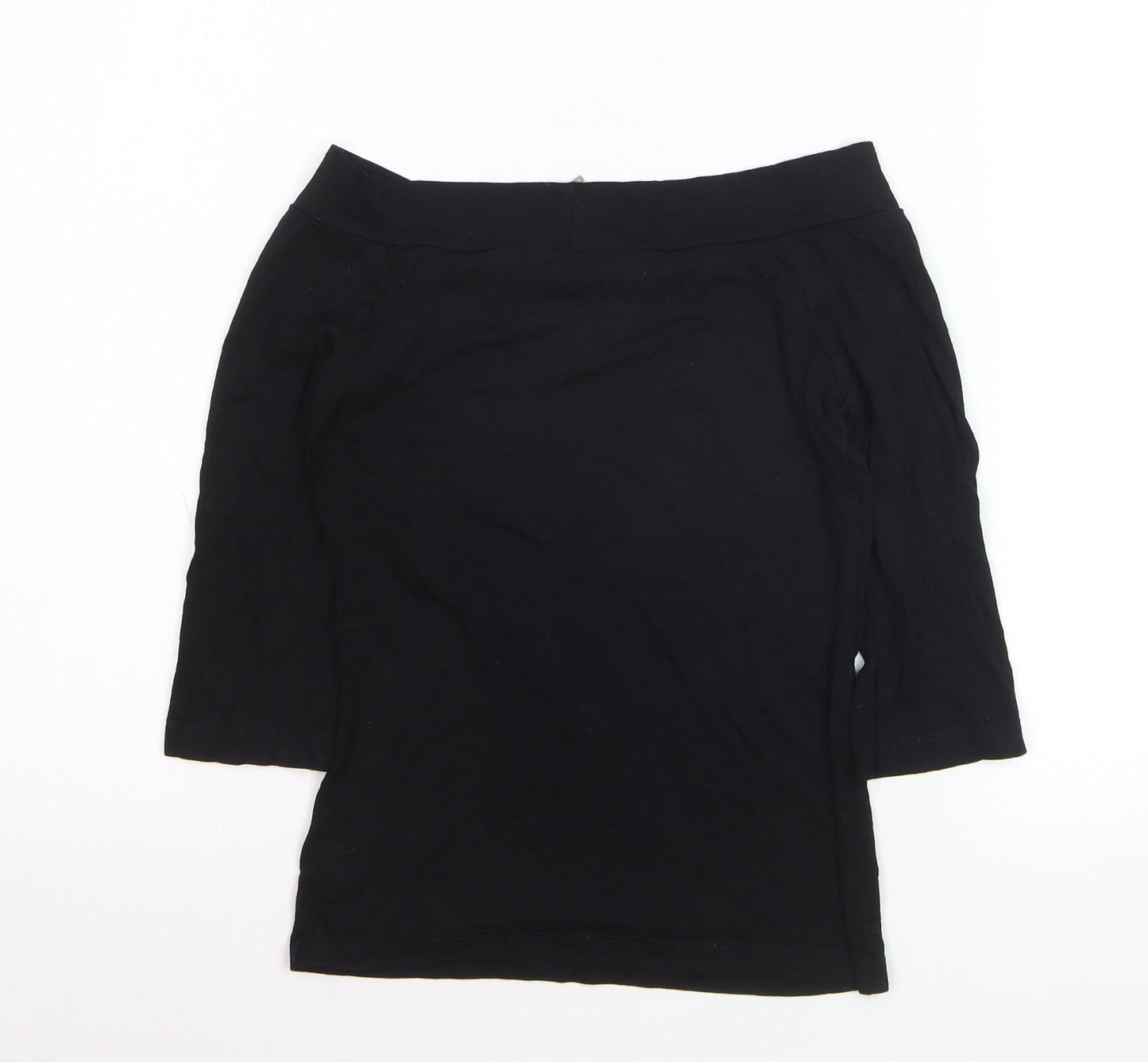 ASOS Women’s Black Boat Neck Jersey Top Size 8 Slim Fit