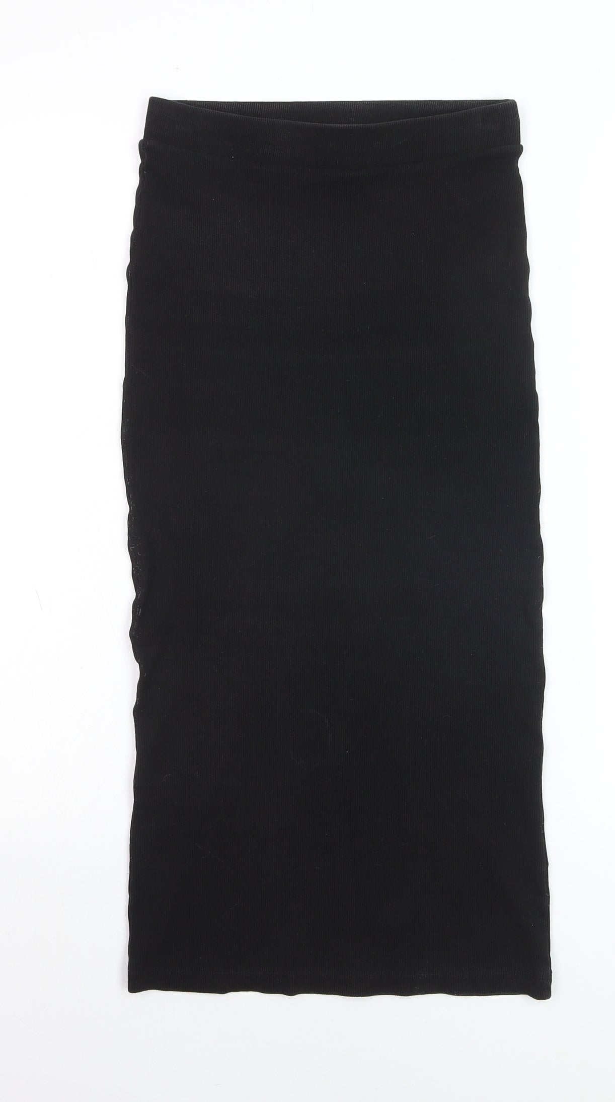 Pink Woman Black XS Midi Pencil Stretch Skirt for Women
