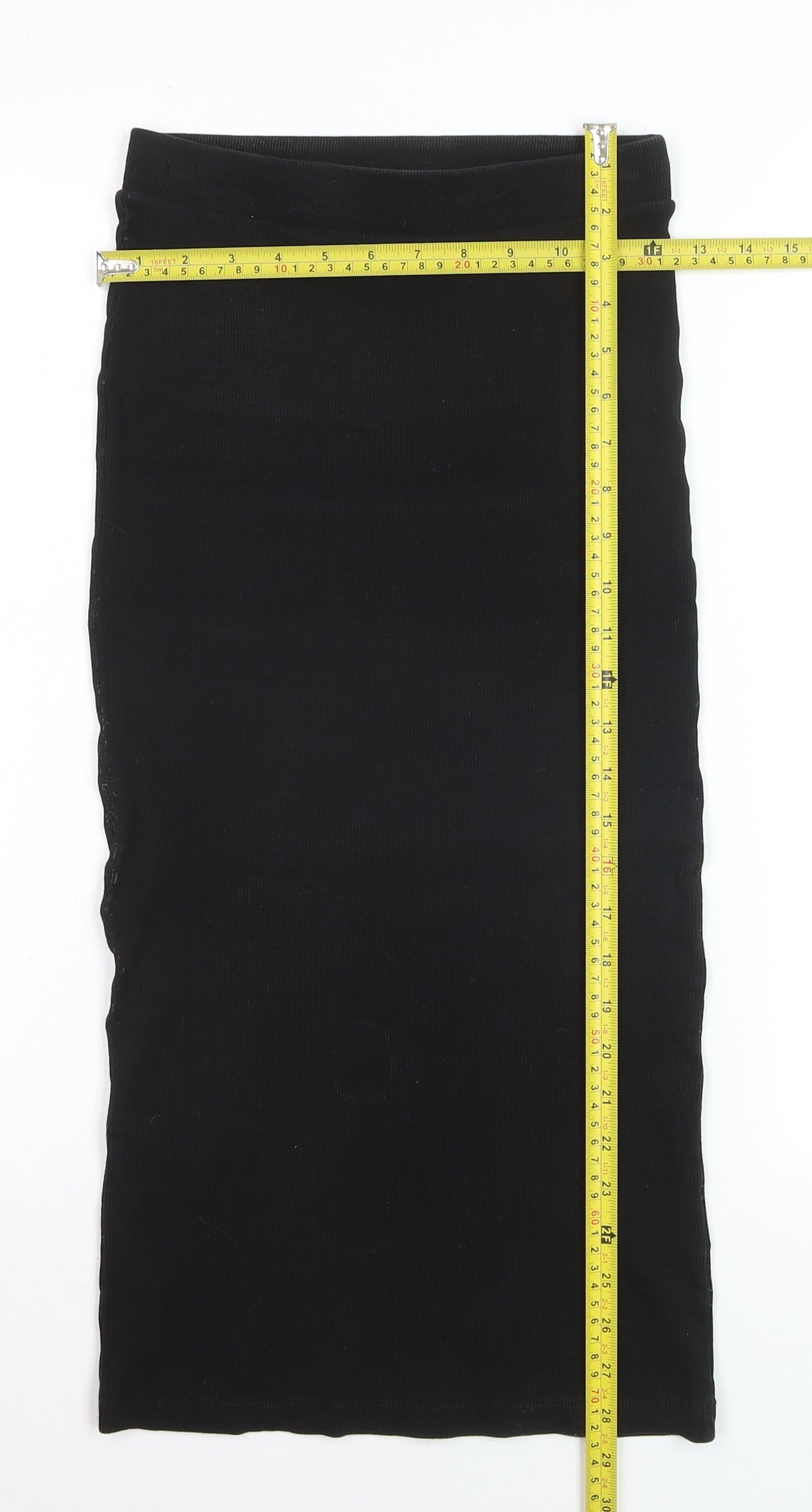 Pink Woman Black XS Midi Pencil Stretch Skirt for Women