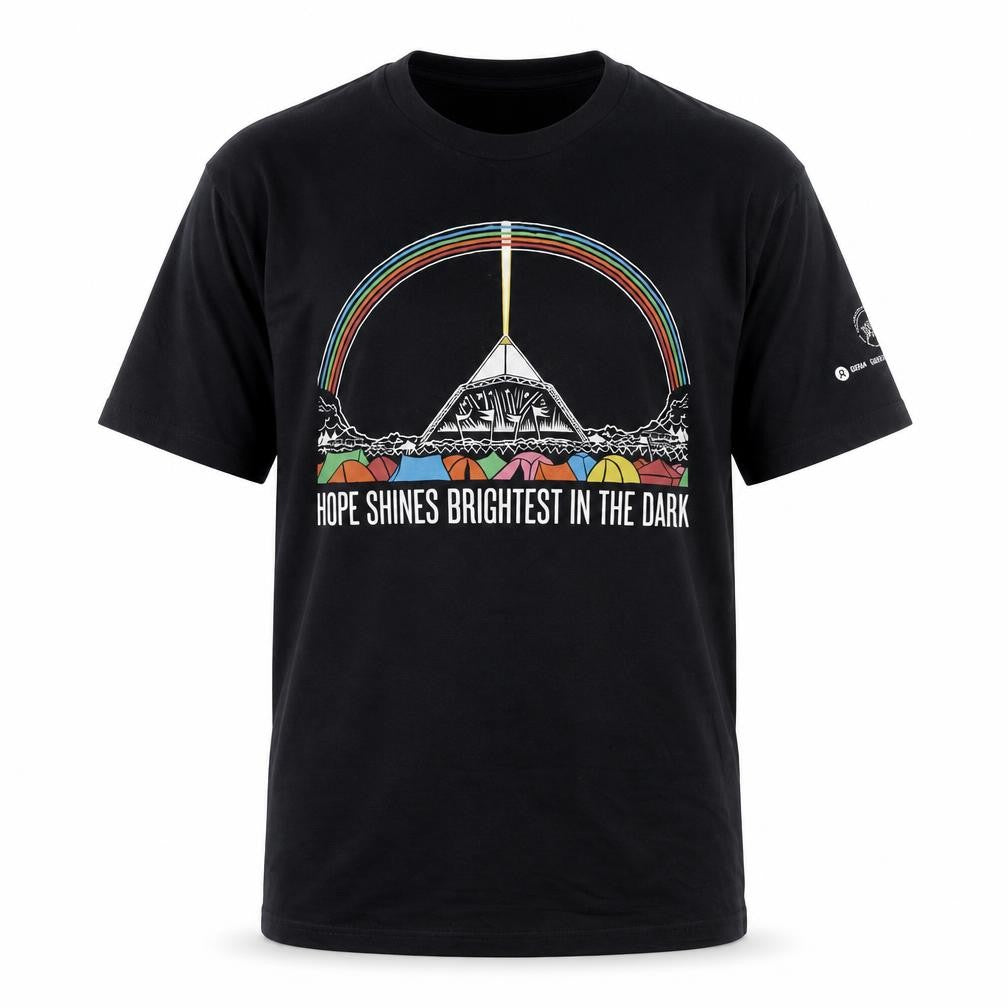 Earth Positive Men's Black Medium Graphic Festival Quote T-Shirt