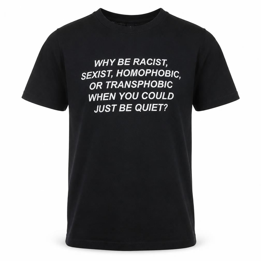 Bella + Canvas Men's Black Graphic Quote Cotton T-Shirt Size S