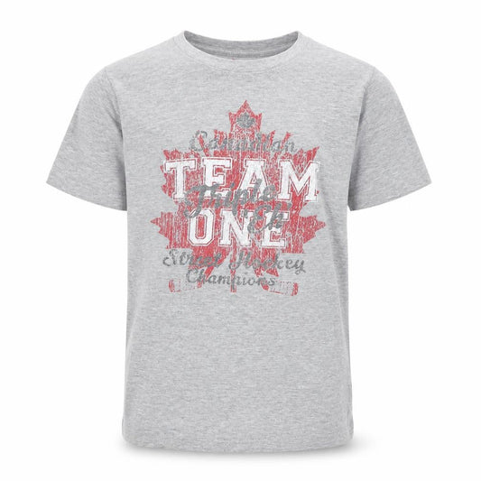 Eh! Boys Grey Hockey Graphic T-Shirt Size 10-11 Years Short Sleeve