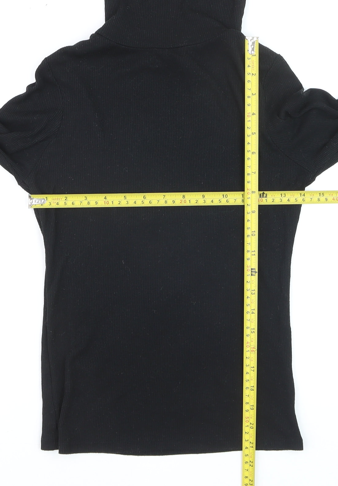 New Look Women’s Black Roll Neck Slim Fit Long Sleeve Jumper Size 12