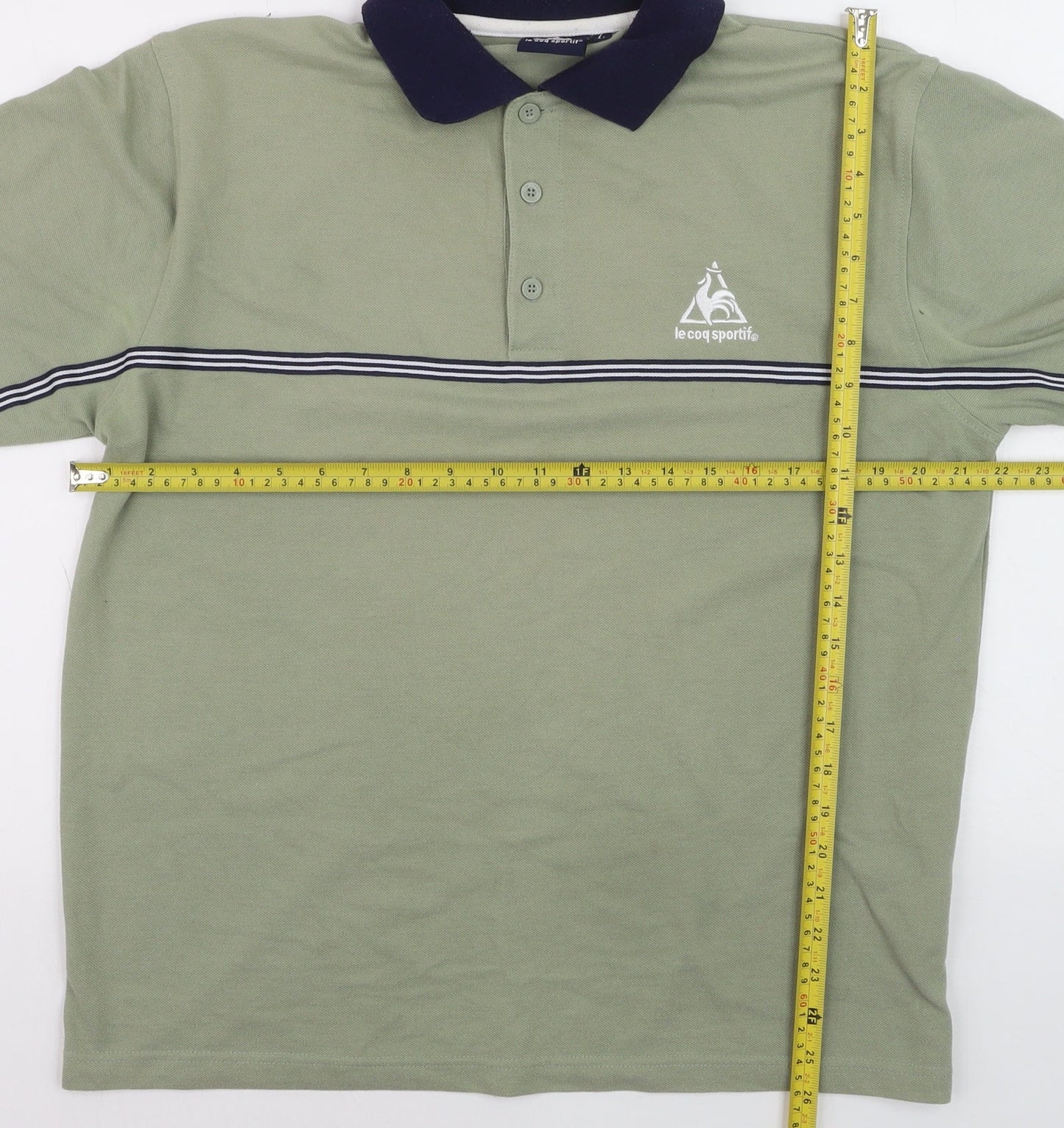 Le Coq Sportif Men’s Green Polo Shirt M Regular Fit Classic Style