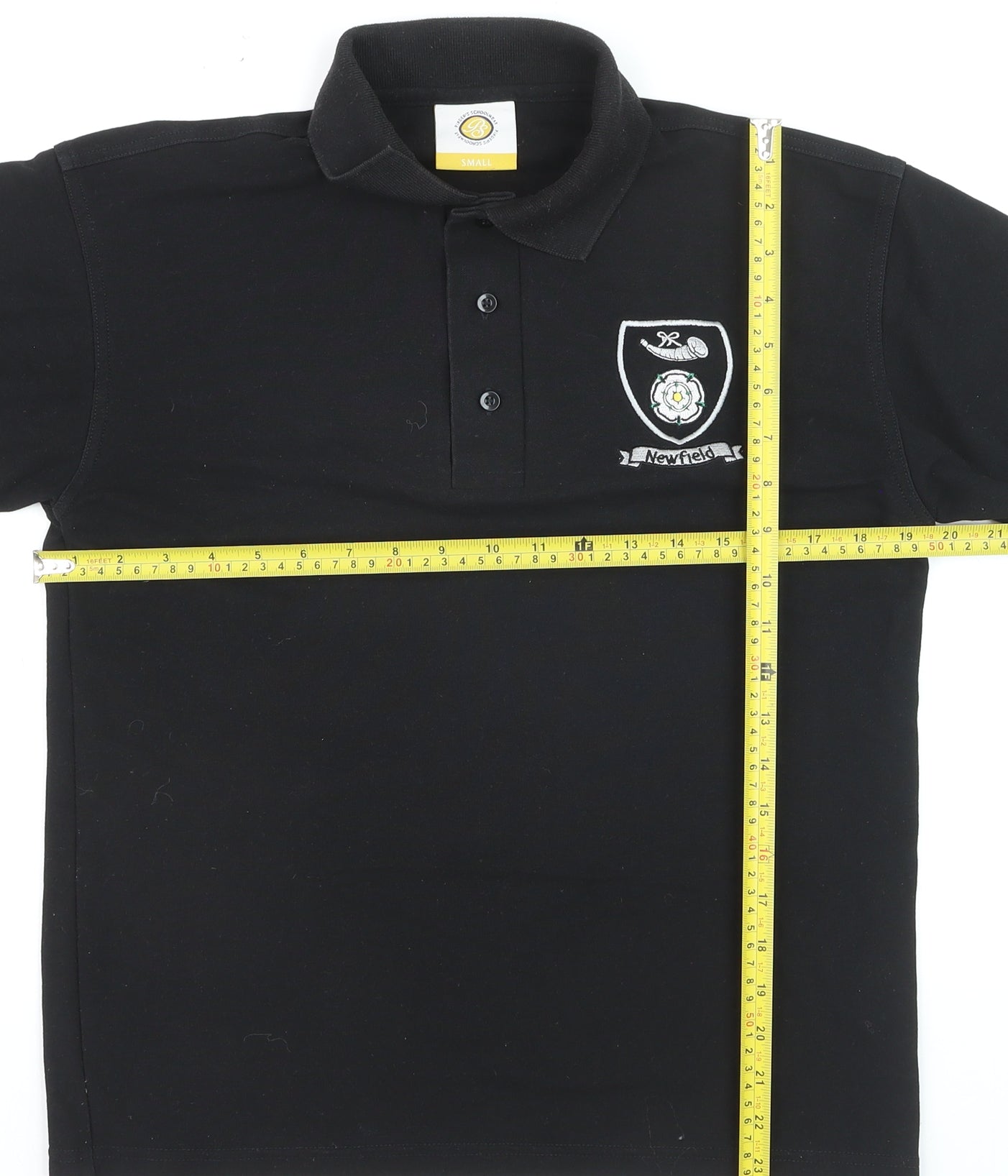 Pinders Schoolwear Boys Black Short Sleeve Polo Shirt Size Small