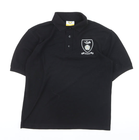Pinders Schoolwear Boys Black Polo Shirt Small Short Sleeve School Top