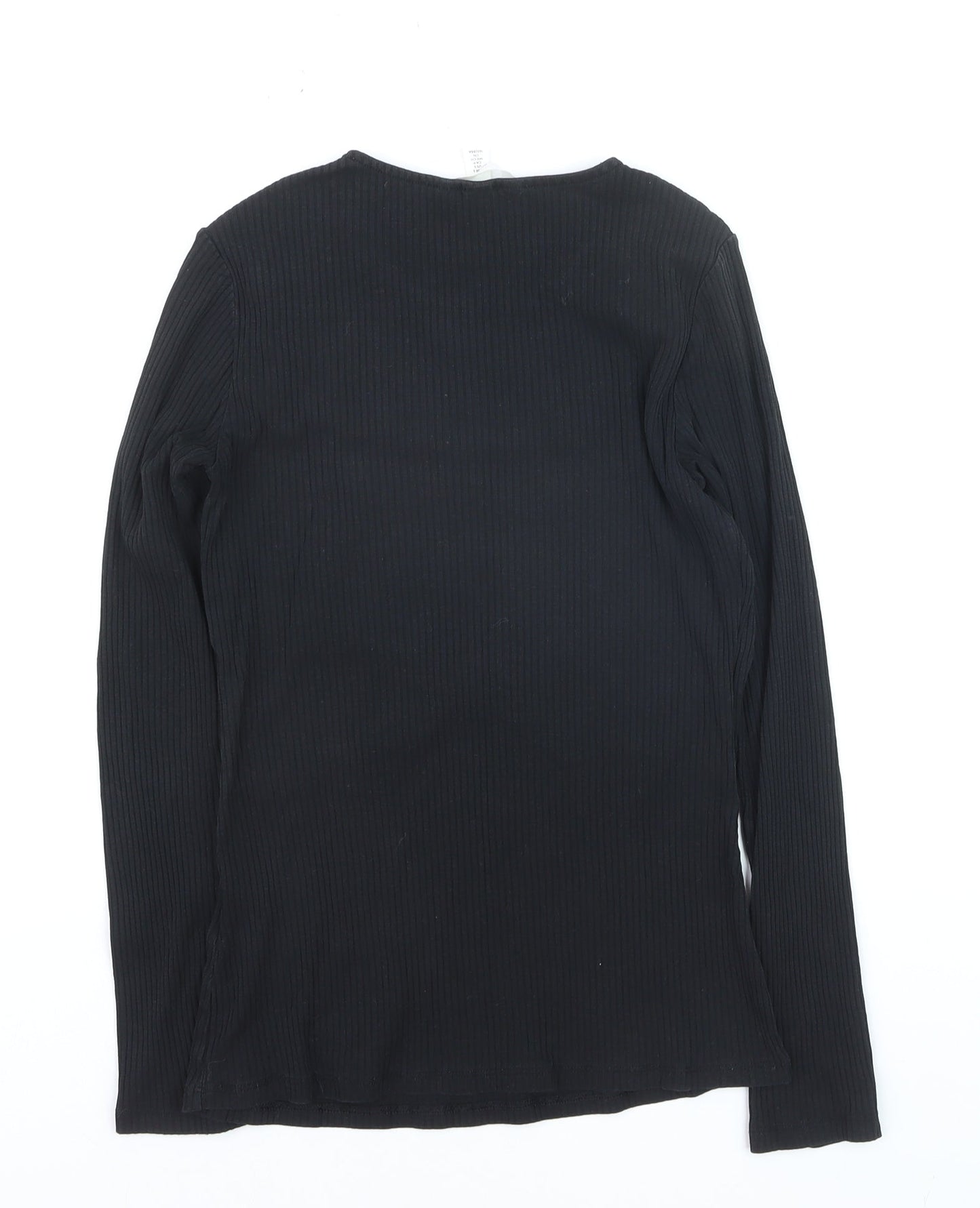 H&M Women’s Black Maternity Long Sleeve Stretch Jersey Top Size 10