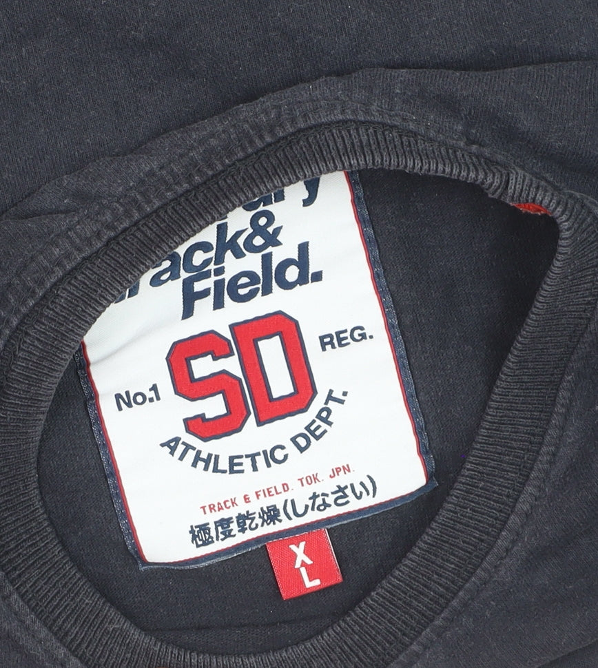 Superdry Men's Black XL Athletic Graphic Cotton T-Shirt