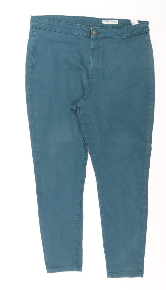 Marks and Spencer Women’s Green Super Skinny Jeans Size 18 Short