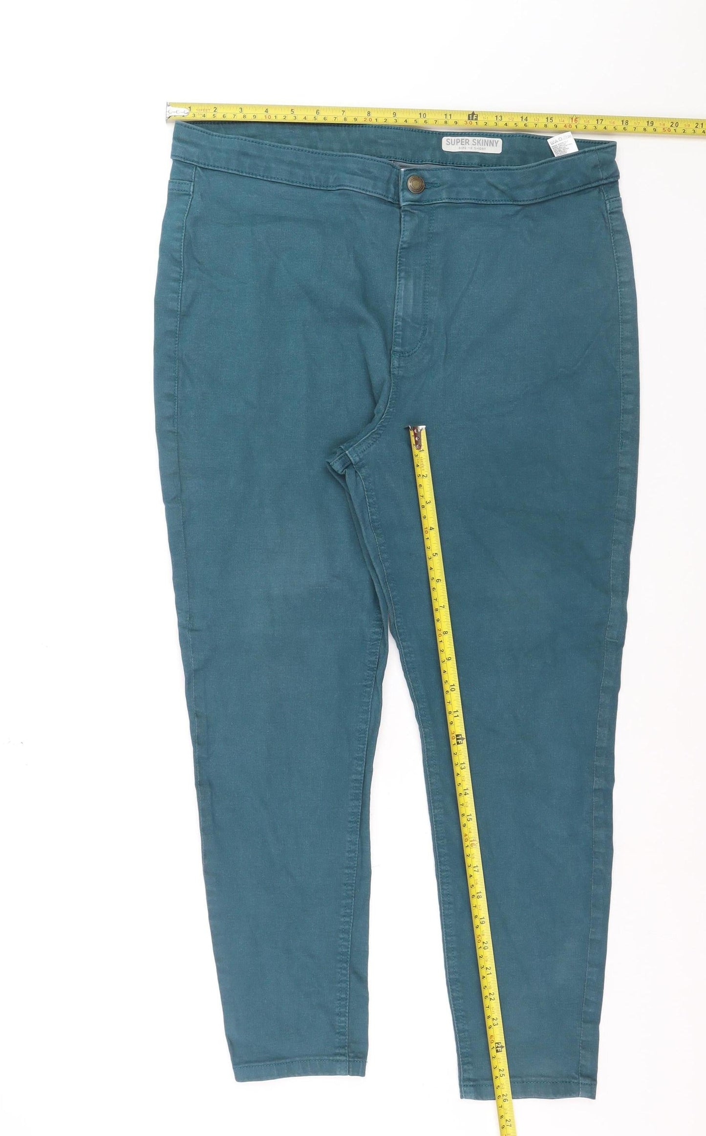 Marks and Spencer Women’s Green Super Skinny Jeans Size 18 Short